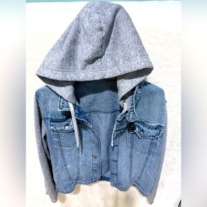 Denim and Gray sectional Jacket